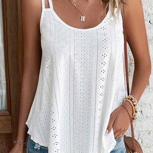 White strappy tank